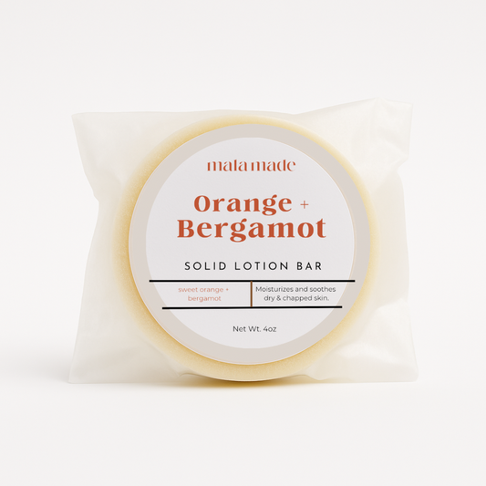 Solid Lotion Bar / Orange + Bergamot