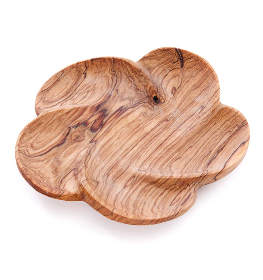 Olive Wood Flower Dish