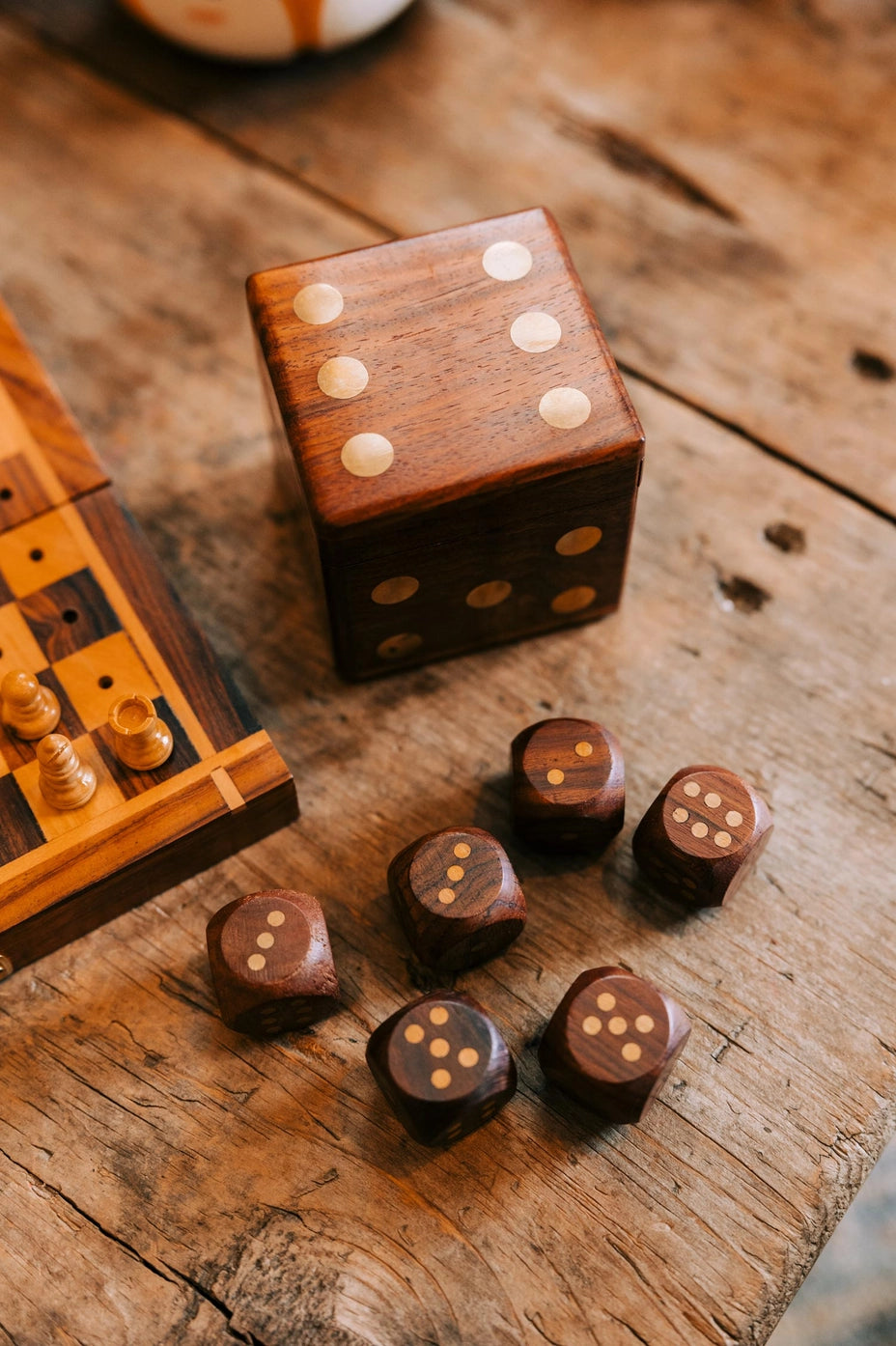 Wood Dice Box